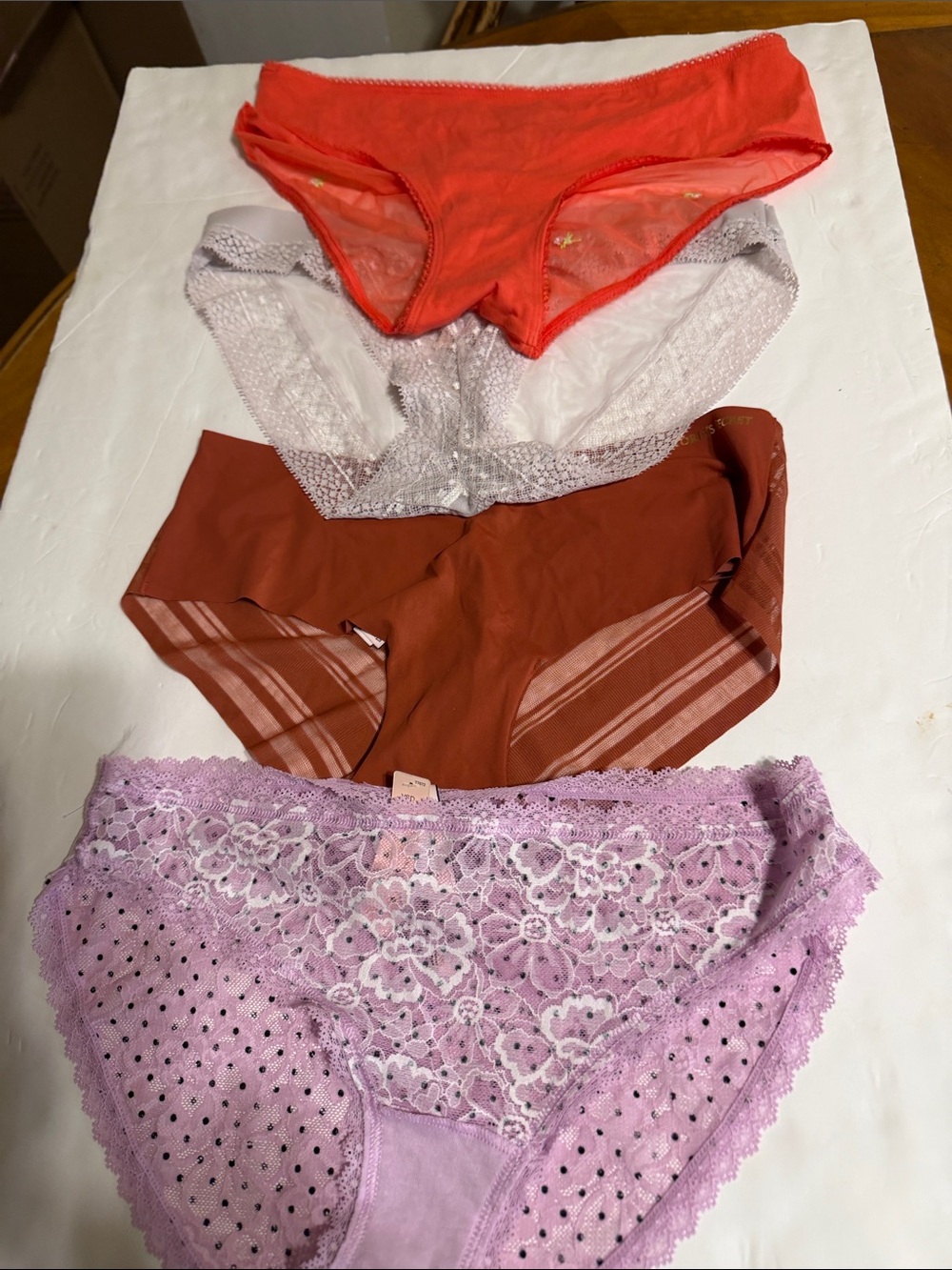 Victoria's Secret Women’s Panty Set — Red, White, Brown, Lavender